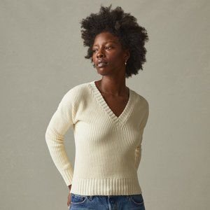 CHUNKY COTTON V-NECK